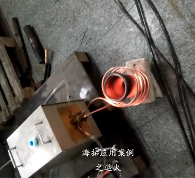 高頻加熱機(jī)對不銹鋼罐體加熱退火拉伸試樣視頻